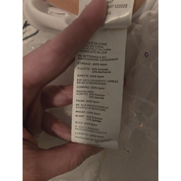 Nutcracker Snowflake Fairy White Sparkle Dance Or Figure Skating Costume Size MA - Picture 8 of 10